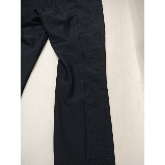 Athleta Mercurial Crop Flare Pants Women's Medium Black Stretch Nylon Mesh - Picture 13 of 14